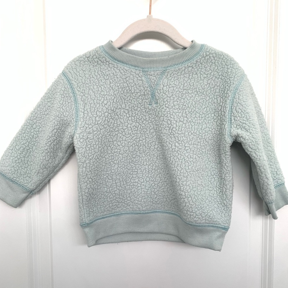 Cat & Jack Kids' Soft Blue Sherpa Sweatshirt
